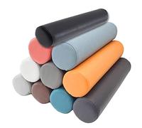 jHuanic Cuscino rotondo per braccio cilindrico, cuscino lombare imbottito in schiuma, cuscino per testiera, cuscino impermeabile rimovibile in PU (rotondo 20 x 70 cm, bianco)