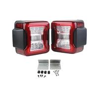 JHVVBFWF per Jeep per Wrangler JK 2007-2017 Versione UE Fanale Posteriore A LED Luce di Retromarcia Posteriore Luce di Stop Luce di Direzione Luce Diurna(Red Lens)