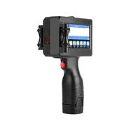 JHXHFJXZ 12.7/25.4mm Pistola for stampante a getto d'inchiostro portatile QR Codice a barre Data Numero Logo Data di scadenza Codifica macchina Materiale di stampa ampio(1 Cartridge-25.4mm)