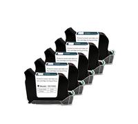 JHXHFJXZ Cartuccia for stampante a getto d'inchiostro online portatile con inchiostro di livello A, nero ad asciugatura rapida, livello B, 12,7 mm, parti originali Materiale di stampa ampio(5PCS)