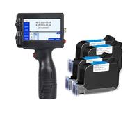 JHXHFJXZ Data di produzione della stampante a getto d'inchiostro portatile intelligente e portatile. Il codice QR supporta più lingue senza sbiadire Materiale di stampa ampio(Printer-4 Ink)