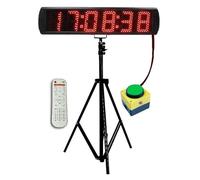 JHXHFJXZ Orologio da Parete Digitale con Sveglia a LED da 5 Pollici, Telecomando in Alluminio, Grande meccanismo con Timer for Conto alla rovescia Controllo Facile(Suit B)