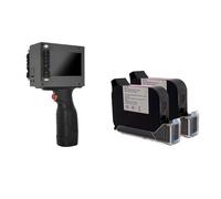 JHXHFJXZ Pistola for stampante a getto d'inchiostro portatile 16,8 V 600 dpi 12,7 mm Logo intelligente portatile ad asciugatura rapida Materiale di stampa ampio(Machine with 2 Ink)