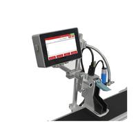 JHXHFJXZ Stampante a getto d'inchiostro industriale online 130Pro con ugello da 12,7 mm, guscio argentato, codice a barre, logo, data, etichettatrice Materiale di stampa ampio(Gray)