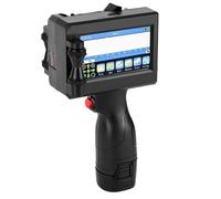 JHXHFJXZ Stampante a getto d'inchiostro portatile da 12,7 mm for la codifica di etichette con codice a barre, logo, data di scadenza, non crittografata Materiale di stampa ampio(Include 1 Cartridge)