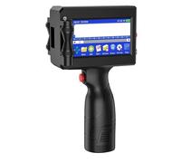 JHXHFJXZ Stampante a getto d'inchiostro termica portatile con codice QR a barre da 25,4 mm, numero variabile, data variabile, logo, data di scadenza Materiale di stampa ampio(1Printer 2black ink)