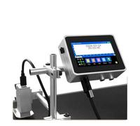 JHXHFJXZ Stampante a getto d'inchiostro termico 150PLUS da 12,7/25,4 mm, stampante for etichette con codice a barre QR, logo, data di scadenza Materiale di stampa ampio(12.7mm with 1 Ink)