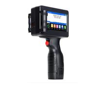 JHXHFJXZ Stampante portatile da 12,7 mm Stampante a getto d'inchiostro portatile Codice a barre QR Numero di Immagine del logo Macchina da stampa della data Materiale di stampa ampio(With 2 ink)