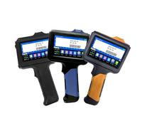 JHXHFJXZ Stampante portatile E19 multicolore da 12,7 mm, completamente chiusa, codice a barre, logo, data, stampante for etichette Materiale di stampa ampio(Blue)