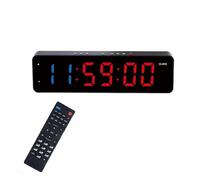 JHXHFJXZ Timer da Palestra con Telecomando, cronometro for 7 Esercizi, Allenamento a intervalli, Conto alla rovescia, Display LED, Timer Digitale Controllo Facile