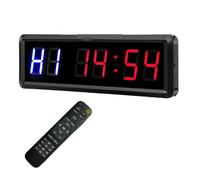 JHXHFJXZ Timer for Palestra, Timer a intervalli, cronometro LED con Telecomando Controllo Facile(1.5 inch Blue Red)