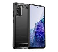 Jhxtech Custodia per Galaxy S20 Fe 5G, Custodia Samsung S20 Fe SM-G781B, Cover per Telefono Ultra Sottile con Assorbimento degli Urti Custodia Protettiva in Gomma TPU in Fibra di Carbonio per Samsung
