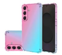 Jhxtech Custodia per Galaxy S25 FE/per Samsung S25 FE 5G SM-S731B, custodia trasparente sfumata, sottile, antigraffio, flessibile, in TPU, antiurto, custodia protettiva per Samsung Galaxy S25 FE rosa