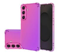 Jhxtech Custodia per Galaxy S25 FE/per Samsung S25 FE 5G SM-S731B, custodia trasparente sfumata, sottile, antigraffio, flessibile, in TPU, antiurto, custodia protettiva per Samsung Galaxy S25 FE rosa
