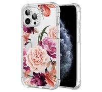 Jhxtech Custodia per iPhone 11 Pro Max, Apple 11 Pro Max, ragazze donne, sottile, antiurto trasparente, motivo floreale, morbido e flessibile in poliuretano termoplastico, custodia protettiva per