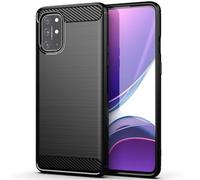 Jhxtech Custodia per OnePlus 8T 5G, OnePlus 8T+ 5G KB2000, custodia ultra sottile con assorbimento degli urti in fibra di carbonio TPU custodia protettiva per OnePlus 8T nero