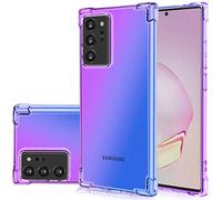 Jhxtech - Custodia per Samsung Galaxy Note 20 Ultra trasparente con motivo sfumato, sottile, antigraffio, flessibile, in TPU, antiurto, per Samsung Galaxy Note 20 Ultra (viola/blu)