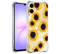 Jhxtech Custodia per telefono per Galaxy A07, per SamsungA07 SM-A075B ragazze donne, sottile, antiurto, trasparente, motivo floreale, morbida e flessibile in TPU custodia protettiva per Samsung Galaxy