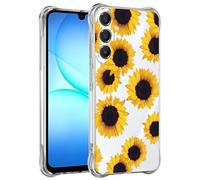 Jhxtech Custodia per telefono per Galaxy A17 5G, per SamsungA17 SM-A176B ragazze donne, sottile, antiurto, trasparente, motivo floreale, morbida e flessibile in TPU custodia protettiva per Samsung