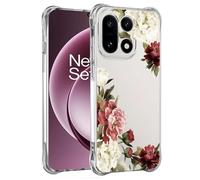 Jhxtech Custodia per telefono per OnePlus 15 Caso CPH2747 ragazze donne, sottile antiurto trasparente motivo floreale morbido flessibile TPU copertura protettiva per OnePlus 15 5G Fiore Fiore