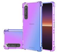 Jhxtech Custodia per Xperia 1 III, custodia per Sony 1 III, custodia trasparente e carina sfumata, sottile, antigraffio, flessibile, in TPU, antiurto, custodia protettiva per Sony Xperia 1 III