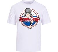 Ji Wei Yu Bubba Gump Shrimp T-Shirt Forrest Gump Tee Tops Mens Tee White M