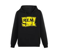 Ji Wei Yu Men's REM R.E.M. out of Time Alternative Rock Hoodies Long Sleeve Pullover Loose Hoody Sweatershirt XL