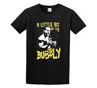 JI YANG HONG Chris Jericho A Little Bit of The Bubbly Fashionable Beautiful Cute Cartoon Couples T-Shirt Black L