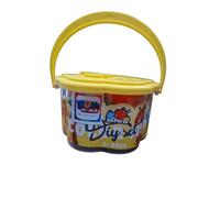 Jia Pei Le Kids - Set di argilla da modellare per bambini dai 3 anni in su, contenitori multicolore, stampi e accessori, 12,3 cm (giallo)