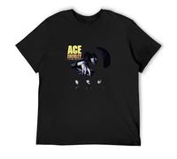 JIA YU HAO Ace Frehley Lead Guitarist Unisex 100% Cotton Short-Sleeve T-Shirts Black XXL
