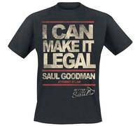 JIA YU HAO Better Call Saul Can Make It Legal Unisex 100% Cotton Short-Sleeve T-Shirts Black S