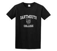 JIA YU HAO Dartmouth College Big Green Crest Unisex 100% Cotton Short-Sleeve T-Shirts Black M