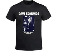 JIA YU HAO Dave Edmunds from Things The Best of Dave Edmunds Sport Unisex 100% Cotton Short-Sleeve T-Shirts Black L