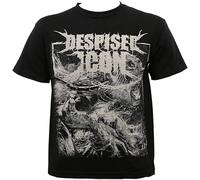 JIA YU HAO Despised Icon Discharged Beast Unisex 100% Cotton Short-Sleeve T-Shirts Black XXL