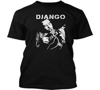 JIA YU HAO Django Reinhardt Jazz Guitar Unisex 100% Cotton Short-Sleeve T-Shirts Black S