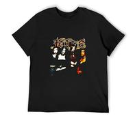 JIA YU HAO Fangs Touched Black Rare Spit Kittie Band Charlotte Unisex 100% Cotton Short-Sleeve T-Shirts Black L