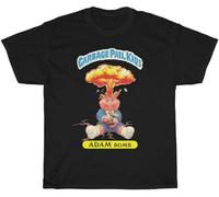JIA YU HAO Garbage Pail Kids Adam Bomb Unisex 100% Cotton Short-Sleeve T-Shirts Black L