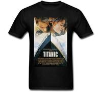 JIA YU HAO Leonardo Dicaprio Rms Titanic Oscars Unisex 100% Cotton Short-Sleeve T-Shirts Black XL