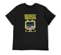 JIA YU HAO Massive Wagons House of Noise Unisex 100% Cotton Short-Sleeve T-Shirts Black L