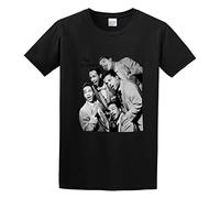 JIA YU HAO Soul Music Legends The Drifters Unisex 100% Cotton Short-Sleeve T-Shirts Black S