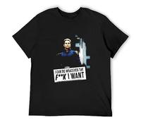 JIA YU HAO The Boys Homelander Whatever I Want Merchandise Unisex 100% Cotton Short-Sleeve T-Shirts Black XL
