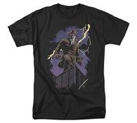 JIA YU HAO Watchmen Alan Moore Rorschach Panel Rooftop Comic Book Movie Unisex 100% Cotton Short-Sleeve T-Shirts Black XXXL