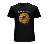 JIA YU HAO Whitesnake 1987 Logo Unisex 100% Cotton Short-Sleeve T-Shirts Black XXL