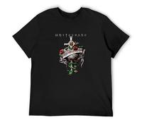 JIA YU HAO Whitesnake Restless Heart David Coverdale Unisex 100% Cotton Short-Sleeve T-Shirts Black XXXL