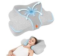 jiaao Cuscino in Memory Foam Ortopedico Cervicale per Dolore al Collo Cuscino Ergonomico per Dolore alla Spalla Cuscino di Sostegno del Collo per Traversine Laterali/Schiena/Stomaco