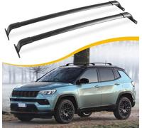 JIABAOCA 2 Pezzi Barre Trasversali per Portapacchi per Auto per Jeep Compass 2017-2024, Tetto Portatutto Barre Trasversali in Alluminio Portabiciclette Esterno Auto Accessori