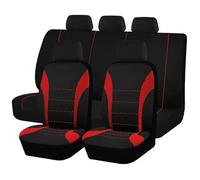 JIABAOCA Coprisedile in Tessuto per Auto per Porsche Macan 2014-2022, Protezione per Sedile Auto Auto Copri-Sedili Antiscivolo e Lavabile Accessori Interni Auto,B/Red