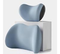 JIABAOCA Cuscino di Supporto Lombare E Poggiatesta per Auto per Nissan Bluebird 2016-2023, Cuscino per Il Collo De-Ll'Auto Rimovibile, Supporto per La Schiena Traspirante, Accessori,A Blue