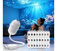 JIABAOZ 2-in-1 Galaxy Projector Night Light, Starry Sky Night Light Projector (24-image)