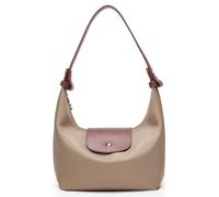 JIABAOZ Borsa Hobo Donna in Nylon Impermeabile, 3 Modi Di Portare Borsa A Mano E A Tracolla Con Spalline Rimovibili, Borso Compatta Leggera Per Tempo Libero Acquisti Quotidiani (Kaki)